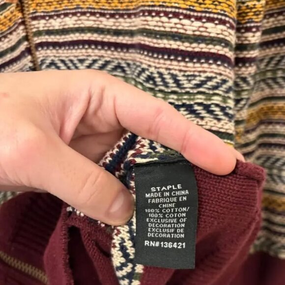 Staple Rugged Outdoors Knit Sweater – Fair Isle Zip Jacket - Picture 6 of 7